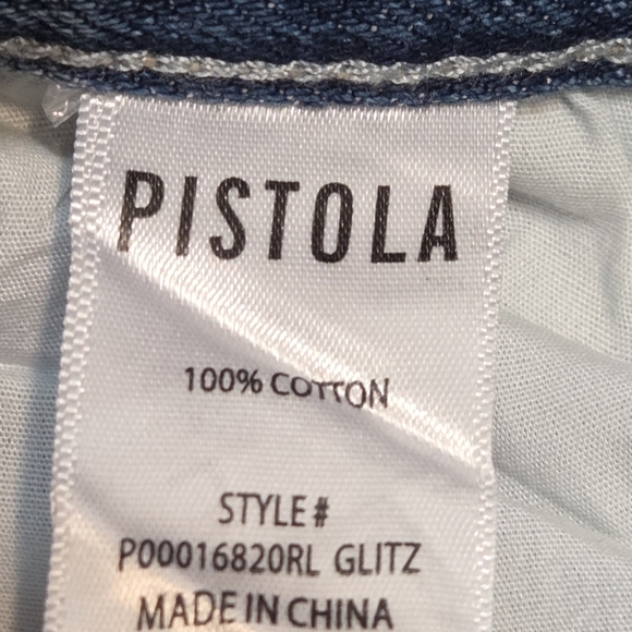 NWT Pistola Wes High Rise Barrel Glitz Jean - Picture 14 of 14